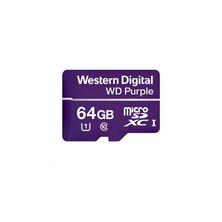 Carte MicroSD WD Purple 64Go Carte est conçue pour une résistance maximale : Son fonctionnement est garanti en toutes sa