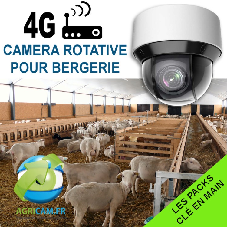 Pack de surveillance pour Bergerie via réseau mobile 4G 1 an de support en ligne offert ! Ce Kit permet de surveiller à 