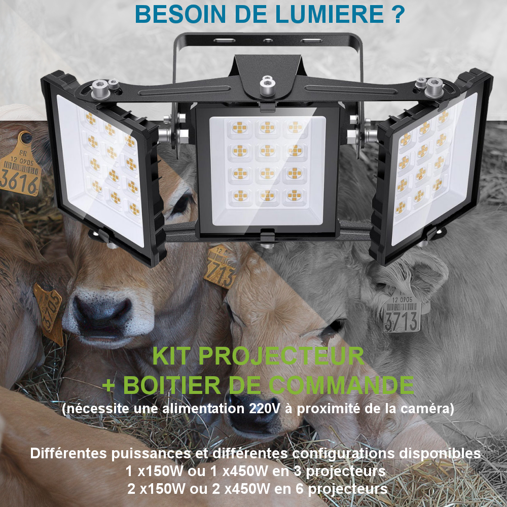 projecteurs pour caméra stabulation ou bergerie